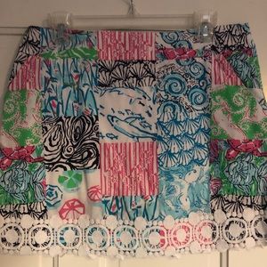 Lilly Pulitzer multi pattern skirt/skort